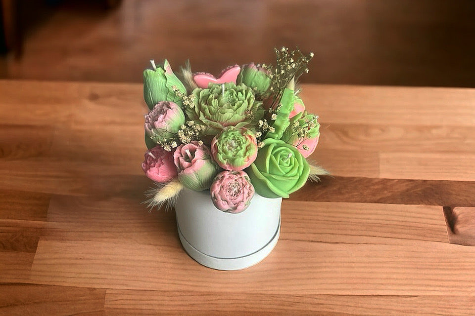 Bougie bouquet de fleur